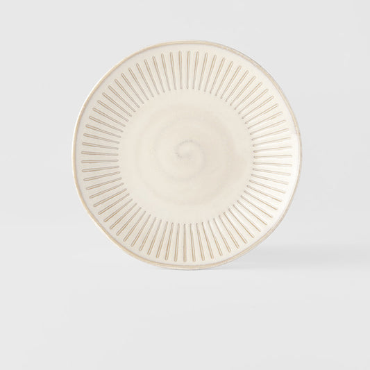 Side Plate 20cm Ridged Alabaster Glaze