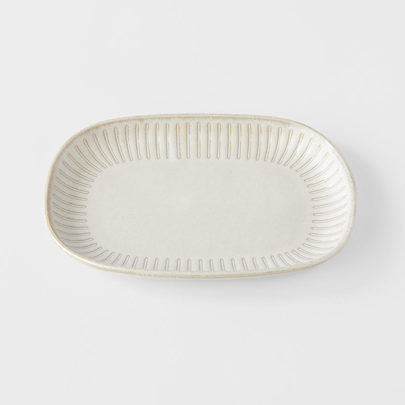 Oval Plate 18.7 cm / Alabaster Glaze