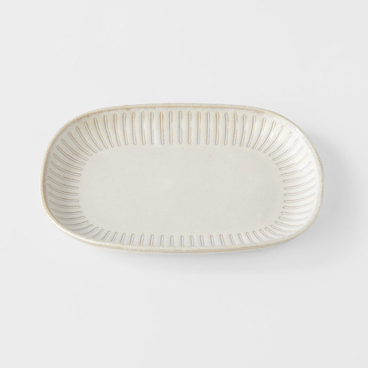 Oval Plate 18.7 cm / Alabaster Glaze