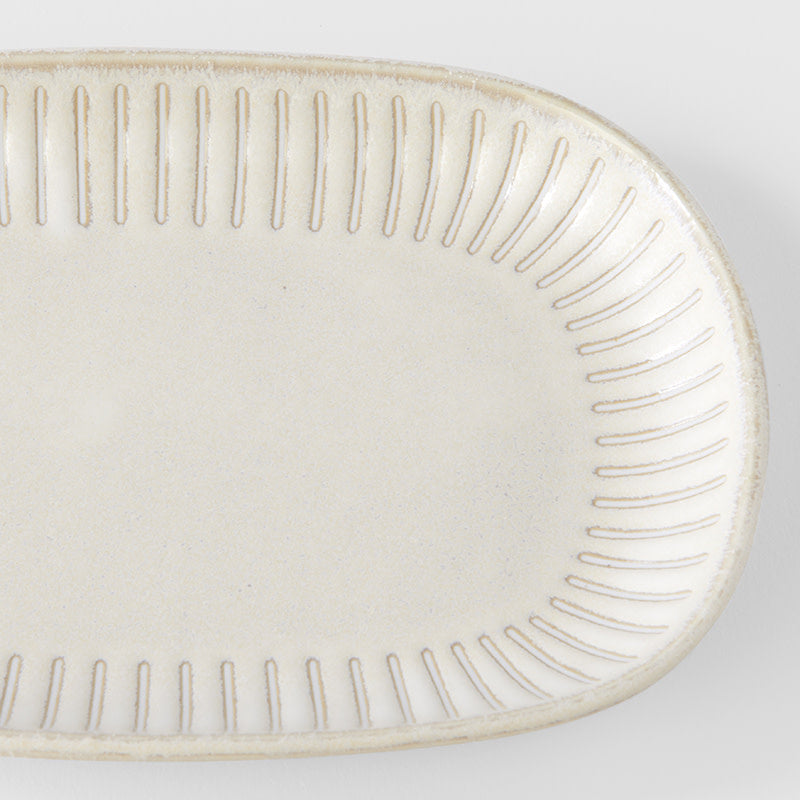 Oval Plate 18.7 cm / Alabaster Glaze