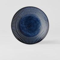 Dinner Plate 25cm Ridged Indigo Glaze