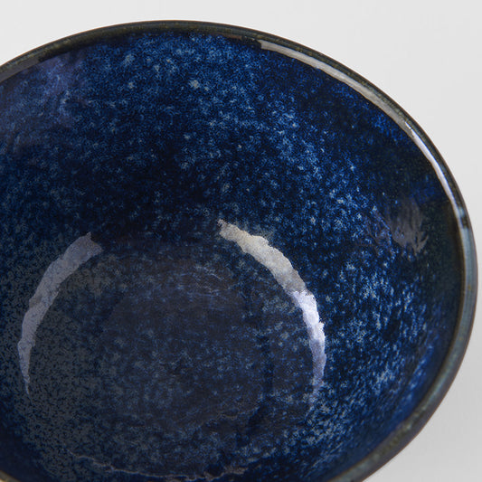 Fluted Rice Bowl 12 cm, 200 ml / Ridged Indigo Blue Glaze