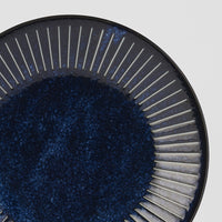 Side Plate 21 cm / Ridged Indigo Blue Glaze