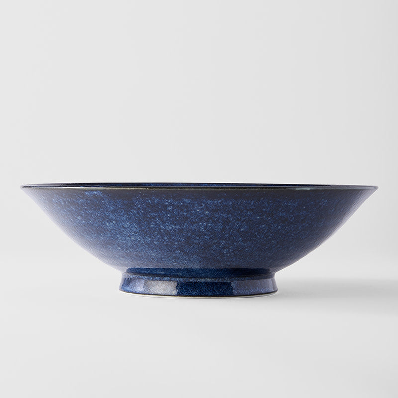 Ramen Bowl, 24.5 cm, 900 ml, Indigo Blue Glaze, Diamond Pattern