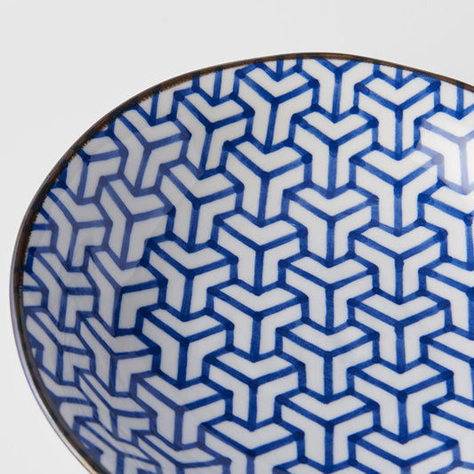 Shallow Open Bowl 20.5 cm, 200 ml / Herringbone Pattern