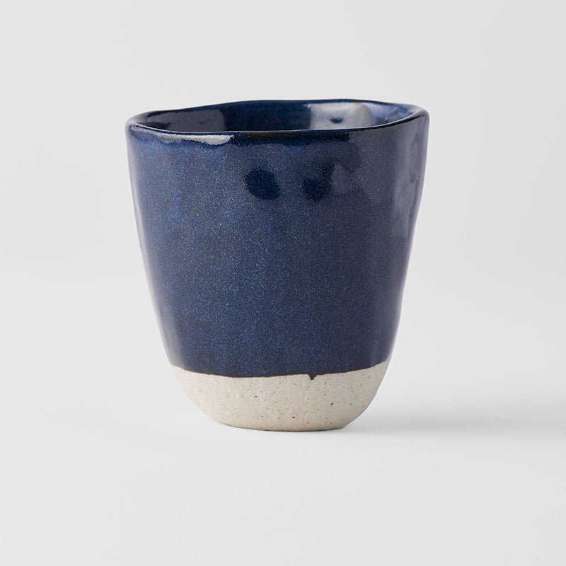 Lopsided Tea-mug Large 9.3 cm, 275 ml / Aizome Navy Blue Glaze