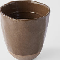 Lopsided Tea-mug Large 275 ml / Hazel Brown Glaze