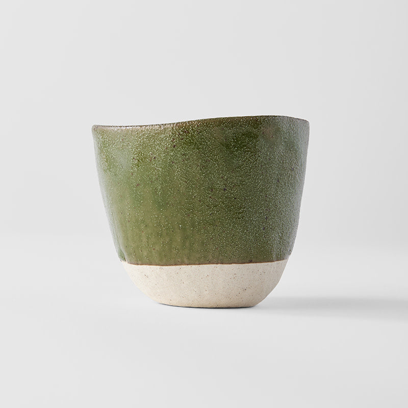 Lopsided Tea-mug 200 ml / Matcha Green Glaze