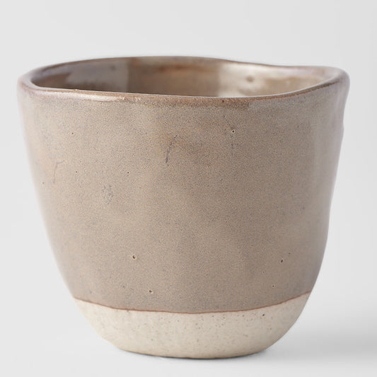 Lopsided Tea-mug 8.4 cm, 150ml / Kinoko Mushroom Grey Glaze