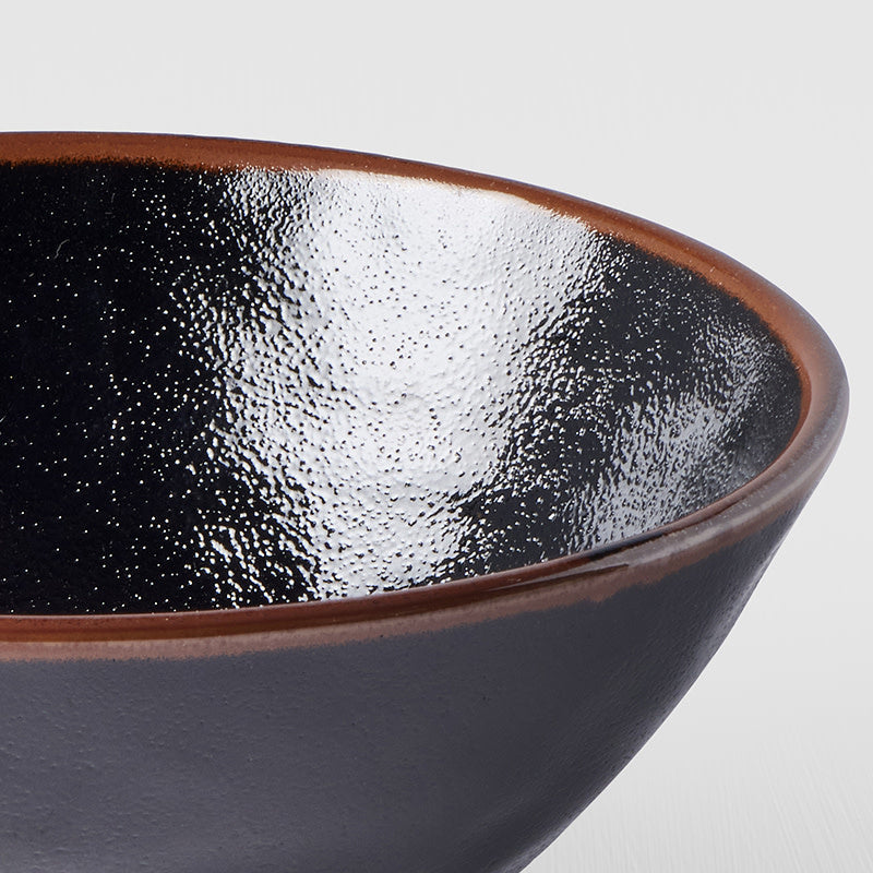 Udon Bowl 19.5cm Tenmokku Glaze - Made In Japan | Japanese Tableware