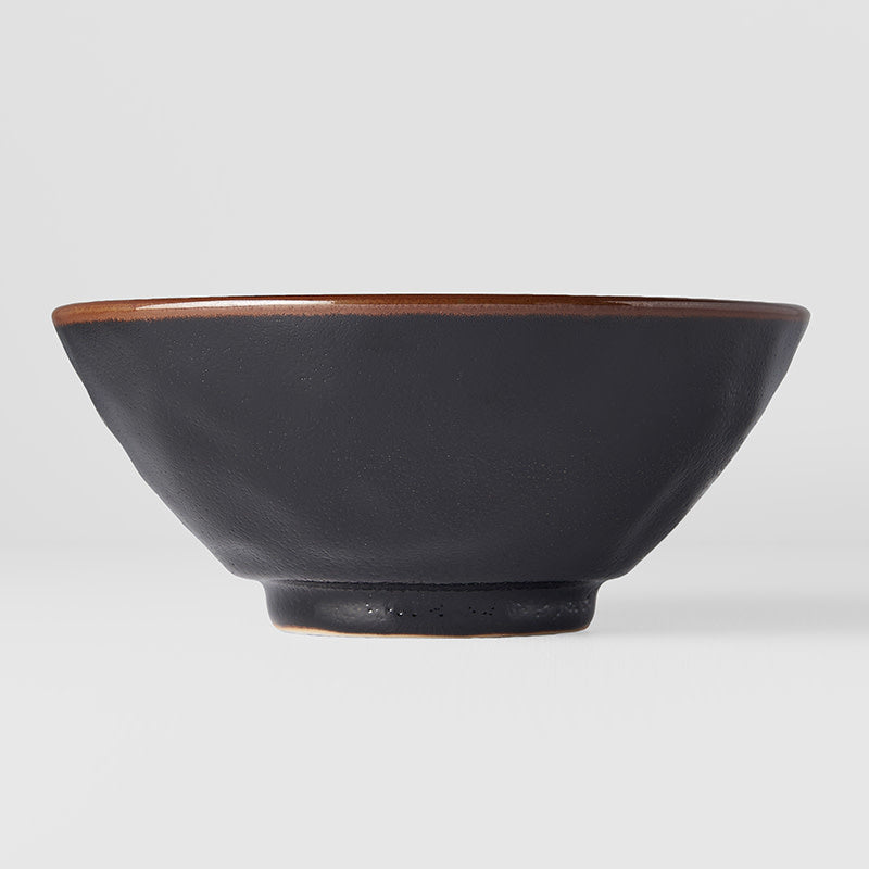 Udon Bowl 19.5cm Tenmokku Glaze - Made In Japan | Japanese Tableware