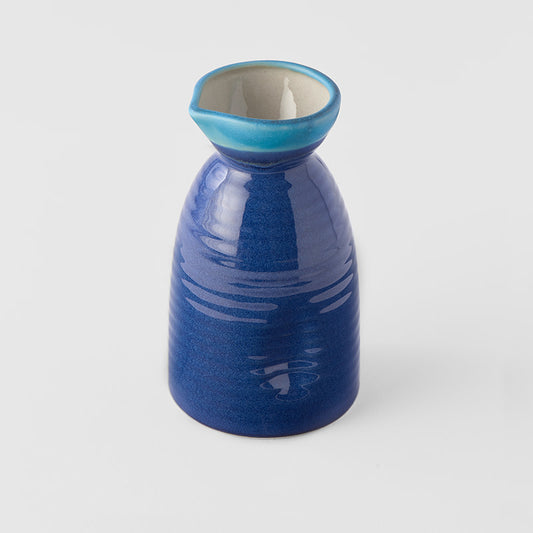 Sake Jug Large 275ml Dark Blue & Aqua Glaze