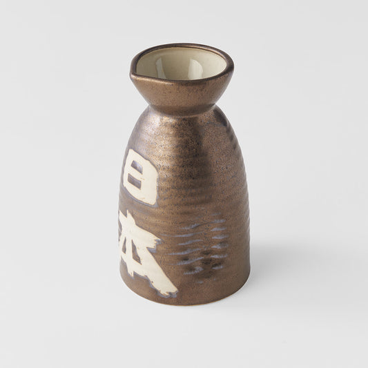 Sake Jug 8.4 cm, 400 ml  / Kanji Copper Glaze