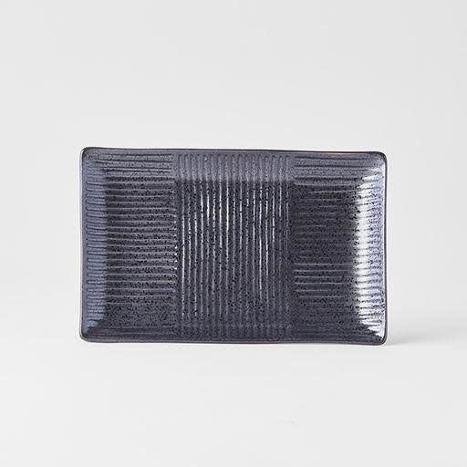 Rectangular Plate, 21 x 13 cm, Black Lines Design