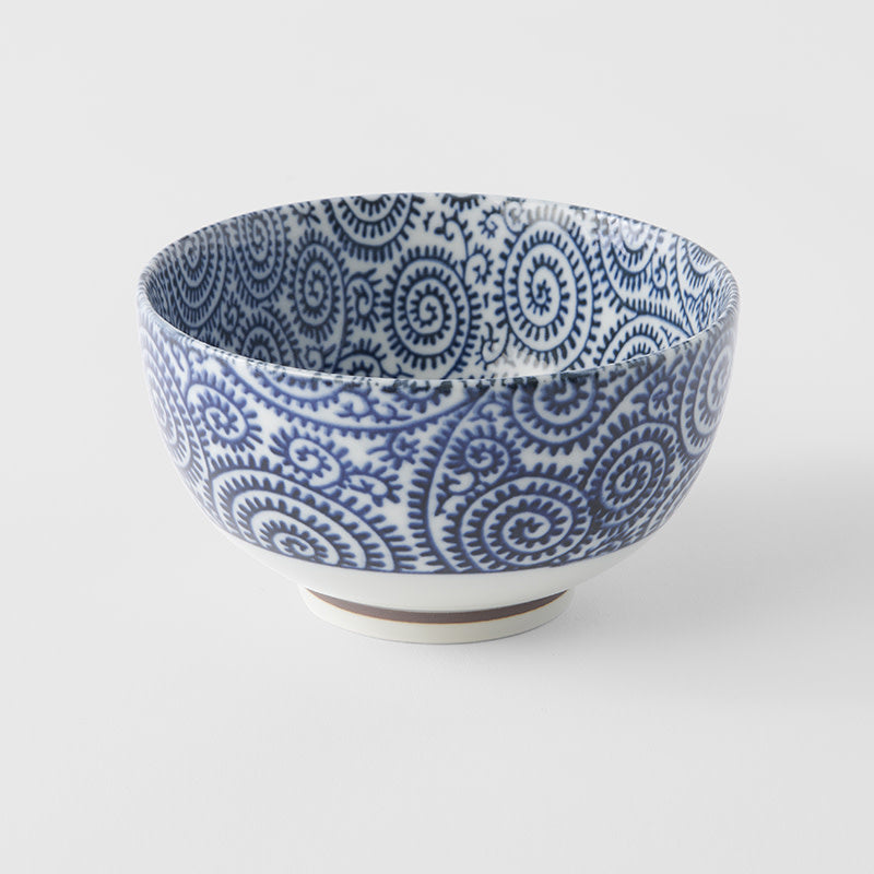 Small Bowl 13.5 cm, 400 ml / Blue Scroll Design