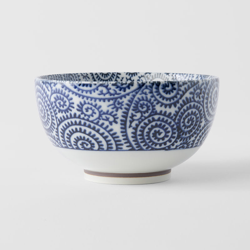 Small Bowl 13.5 cm, 400 ml / Blue Scroll Design