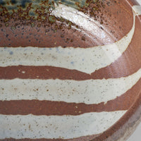 Thick Edge Bowl 23.7 cm, 1800 ml / Striped Earth Glaze