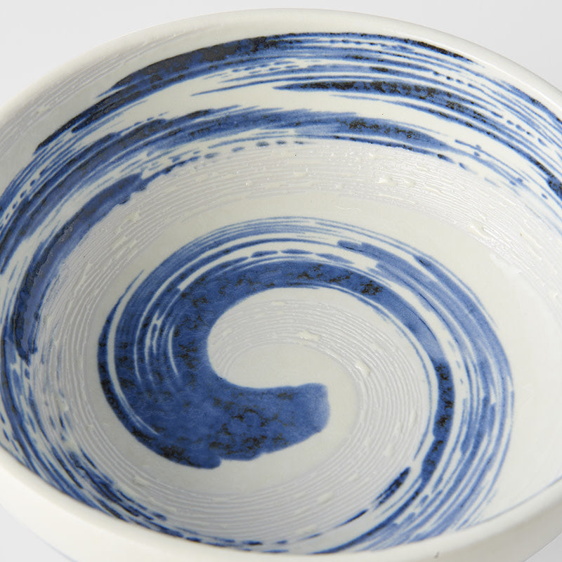 Udon Bowl 17cm Blue Swirl Glaze