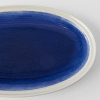 Oval Plate 22 cm / Ocean Blue Glaze