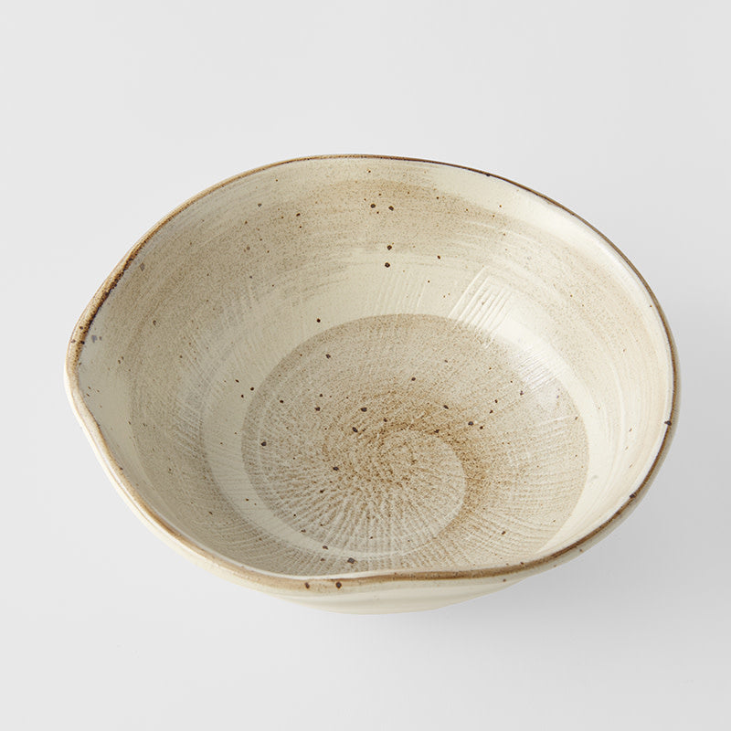 Organic Bowl 22.5 cm, 900 ml / Spiral Sand Glaze