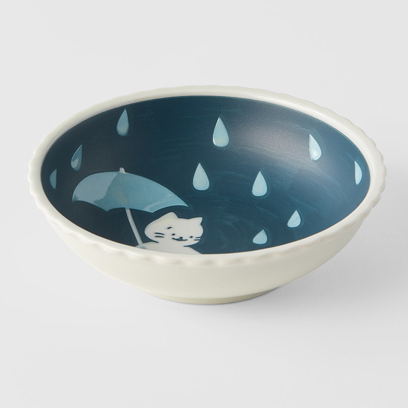 Shallow Bowl 16 cm, 500 ml / Rainy Days Cat Design