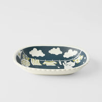 Bowl Oval 23cm Cat Clothes