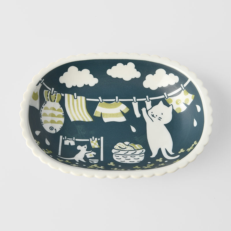 Oval Bowl 22.8 cm, 400 ml / Cat Clothes Design