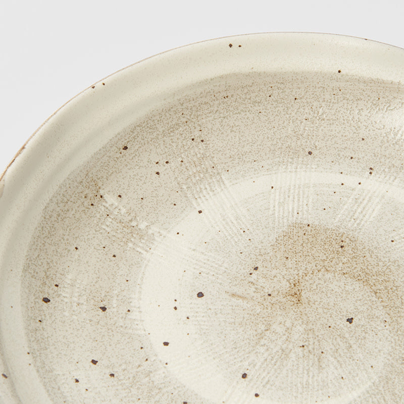 Organic Plate 25 cm / Spiral Sand Glaze