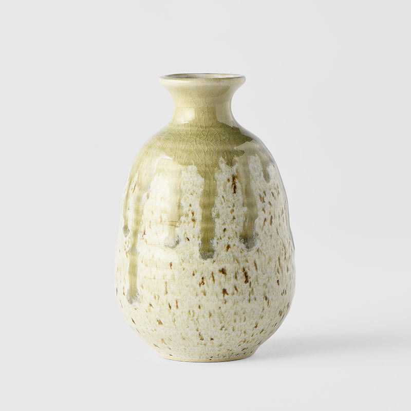 Sake Jug 8 cm, 280 ml / Light Green Drip Glaze