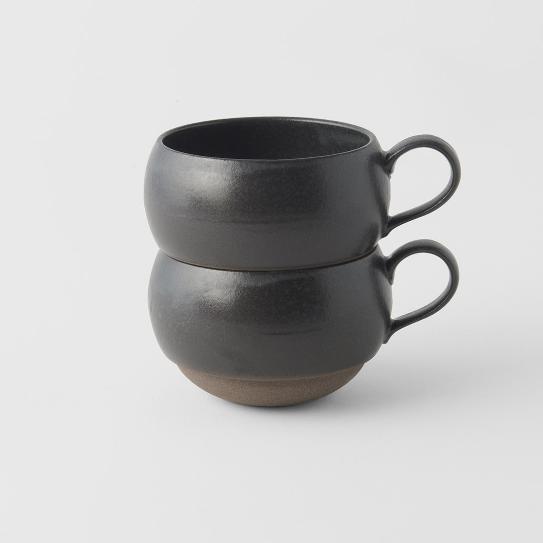 Black Sphere Mug with Handle 300 ml