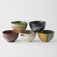 Gift Set Five Bowls / Earth Glazes