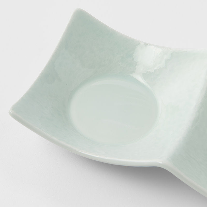 Two Section Sauce Dish 44 ml / Spearmint Glaze