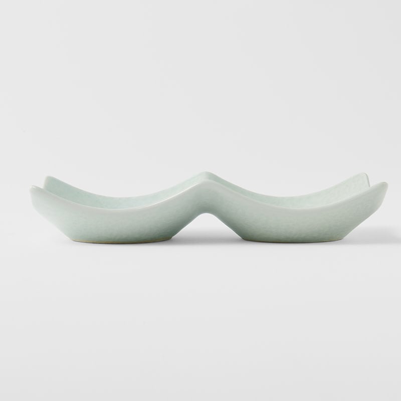 Two Section Sauce Dish 44 ml / Spearmint Glaze