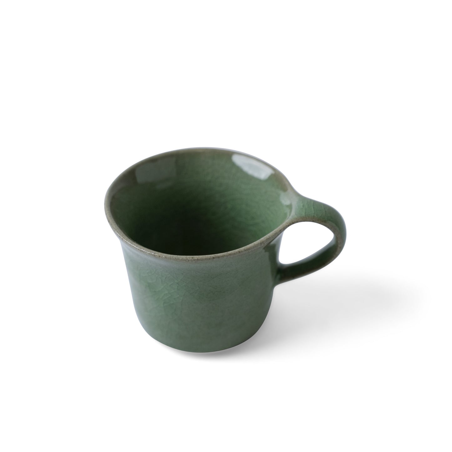 Swoop Coffee Cup 130 ml / Green Glaze / 8 cm