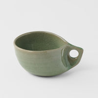 Arc Coffee Cup 8 cm, 140 ml / Green Glaze