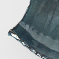 Swept Side Sushi Plate / Neptune Glaze / 26 x 20.5 cm