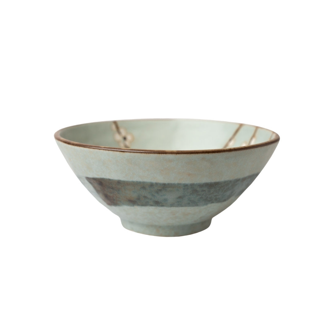 Udon Noodle Bowl 800 ml / Light Blue Blossom Glaze