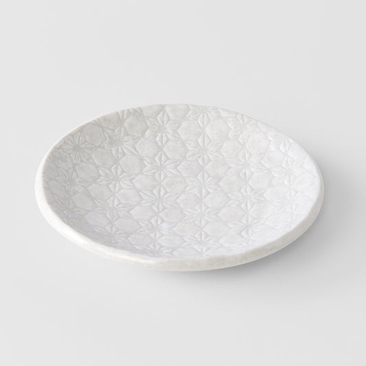 ceramic saucer white star glaze 45 degree angle tea saucer