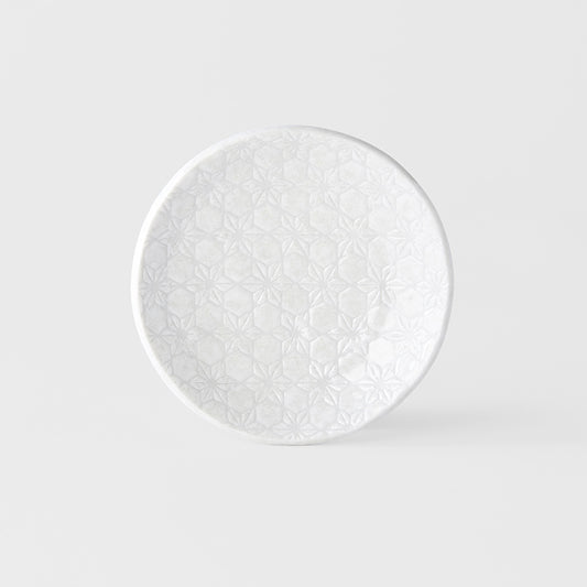 Saucer 13.5cm White Star Glaze - Made In Japan | Japanese Tableware