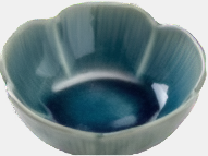 Amane Flower Sauce Dish 12.5cm Sapphire Glaze