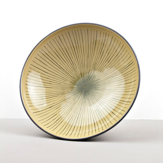Serving Bowl 28.5cm Green Converging Line Glaze