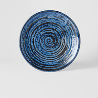 Dinner Plate 25cm Copper Swirl Glaze