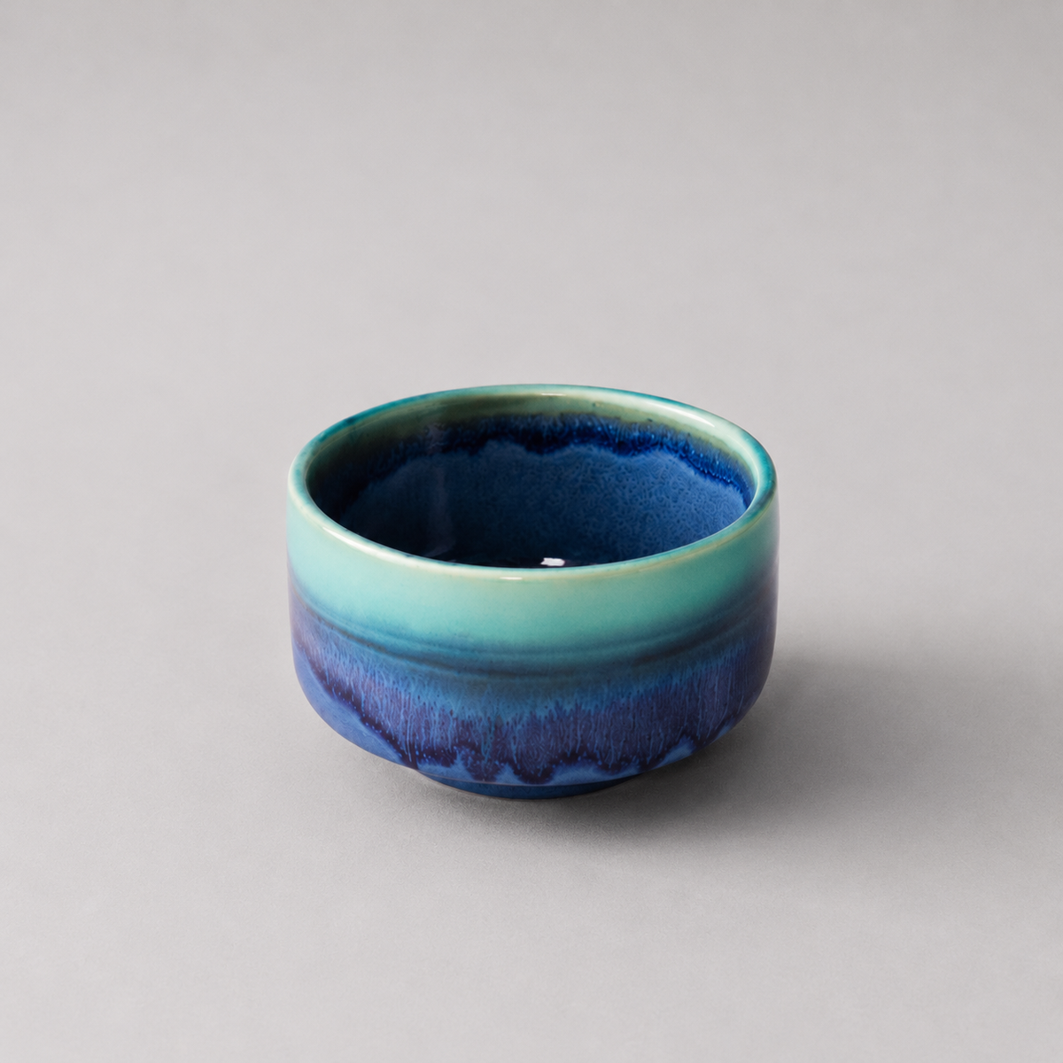 Matcha Tea Bowl 11.5cm Turquoise Drip