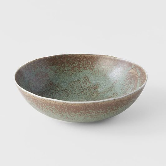 Bowl Oval 16.5cm Green Fade Glaze