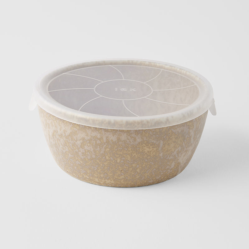 Lidded Bowl 13 cm, 400 ml / White Fade Glaze