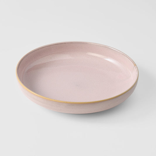Plate High Rim 20cm Sakura Pink Glaze