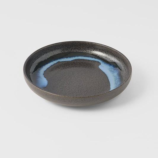 Plate High Rim 22cm Blue Blur Glaze