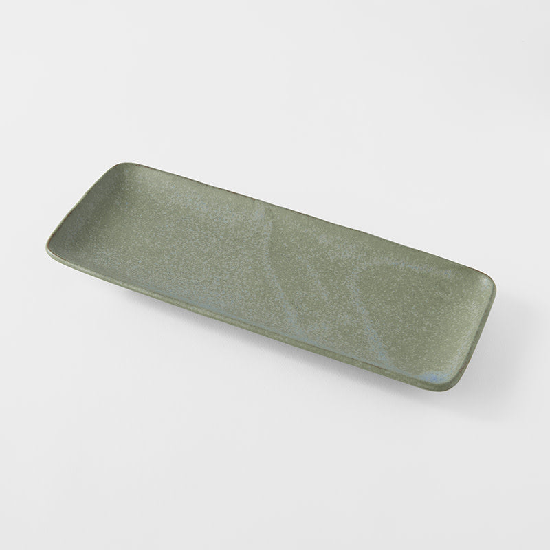 Green Fade Rectangular Plate 29.5 x 12 cm