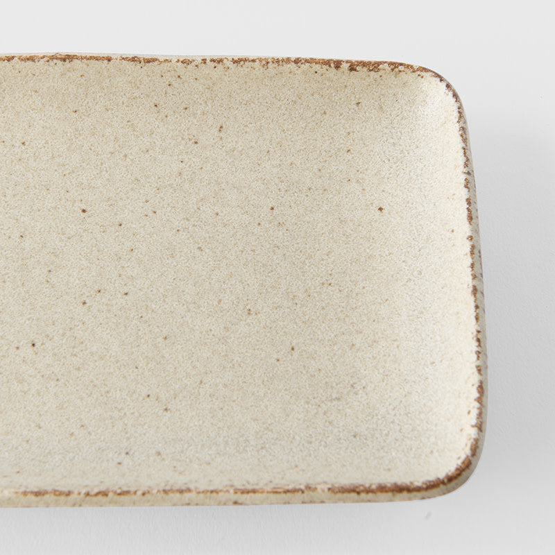 Sand Fade Rectangular Plate 29.5 x 12 cm