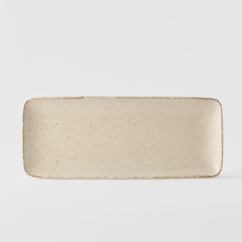 Sand Fade Rectangular Plate 29.5 x 12 cm